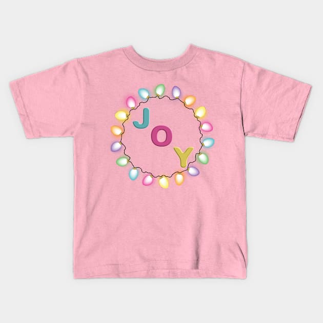 Joy - Light Bulbs Kids T-Shirt by Designoholic